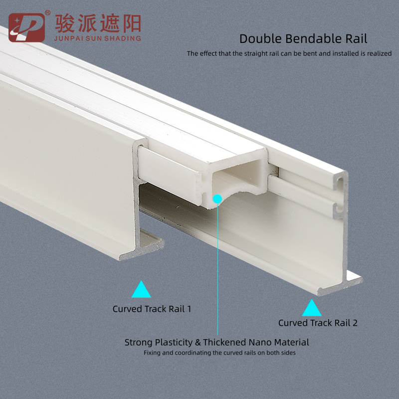 អាចបត់បែនបាន Recessed Quality Ceiling Mount Curtain Rail (4)54u