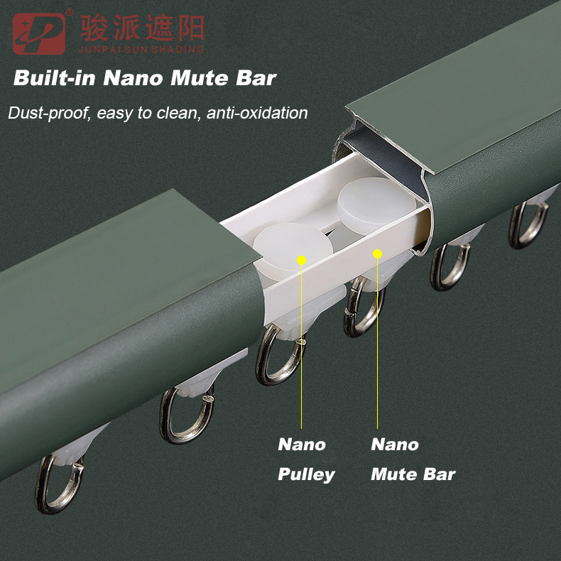 China Factory Outlets Wall Ceiling Mount Aluminum Curtain Rail Track for Home Decor (3)u9n