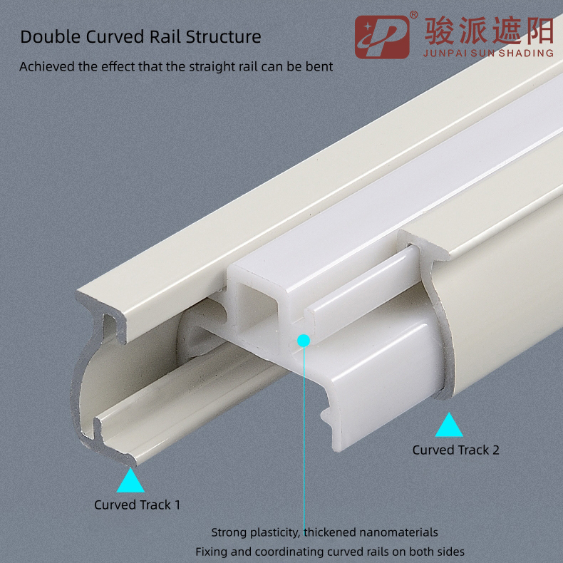 Flexible straight and curve strong plasticity curtain track (4)pzo