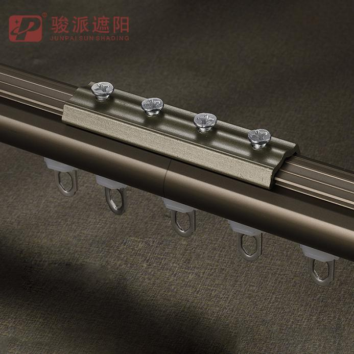 Hot Sale Curtain Finial Sliding Curtain Rods Rail Double Set Aluminum para sa Home Decor (10)729