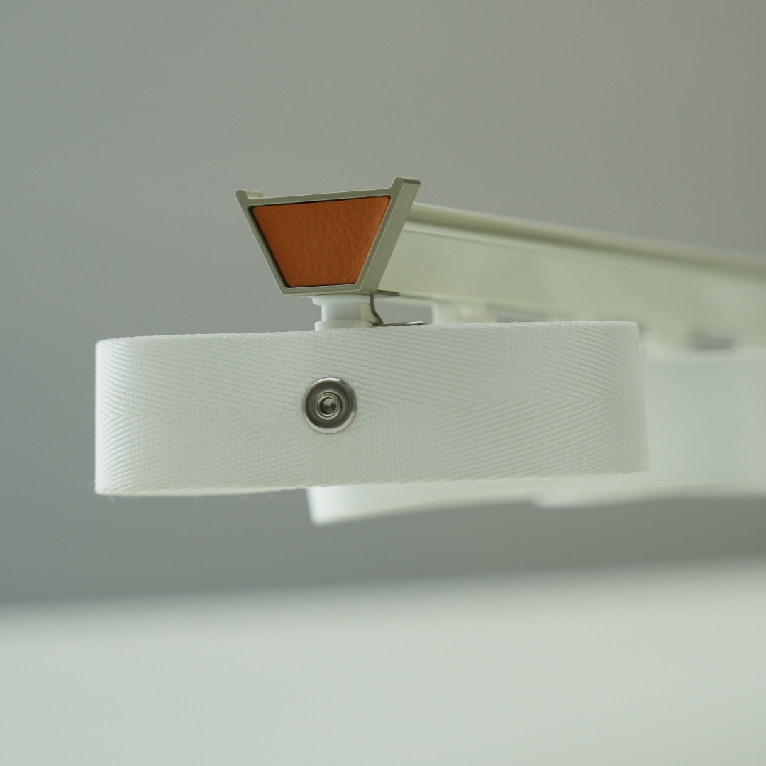V-Shape White Modern Design Bracket-Free Ceiling Mounted Curtain Tracks Rail Adjustable Aluminium Metal Plastic for Home Hotels