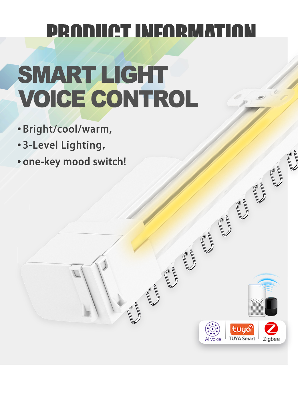 Système de mini-rideaux intelligents avec LED : redéfinissez votre espace grâce à la lumière et aux stores intelligents