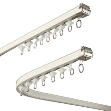 Hotsale S Folding Curtain Track Rail Wave Curtain Track for Hotel Decoration Curved Curtain Track