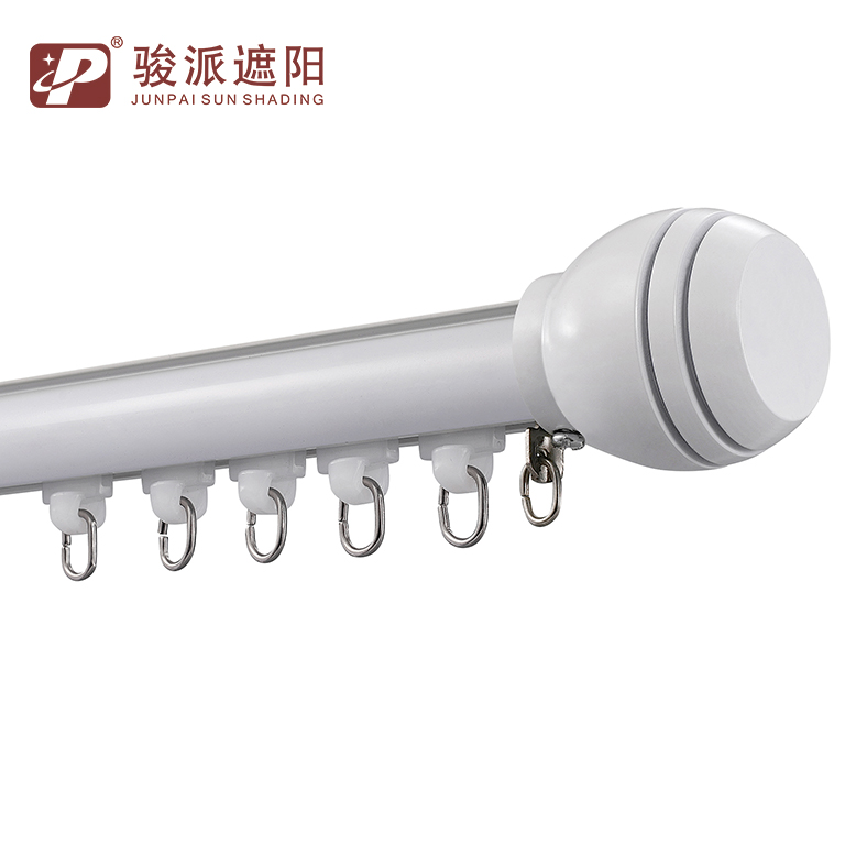 Wall mounted modern Style Double curtain rod rail with curtain brackets
