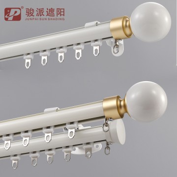 Hot Sale Curtain Finial Sliding Curtain Rods Rail Double Set Aluminum for Home Decor