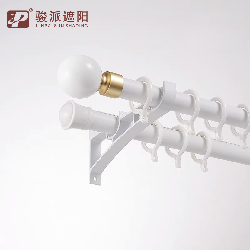 Popular Quality Curtain Rod Poles with Round Aluminum Finials