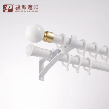 Popular Quality Curtain Rod Poles with Round Aluminum Finials