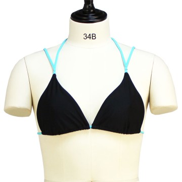 Triangle Bikini Top With Contrast Blue Color