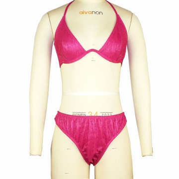 Luxury Structured Fabric Biniki Top, Structured Fabric Biniki Bottom