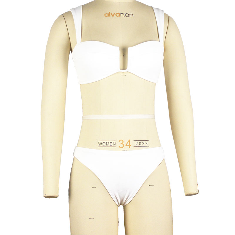 Golden Metal Trim Bandeau With Plain Color Of Bikini (1).jpg