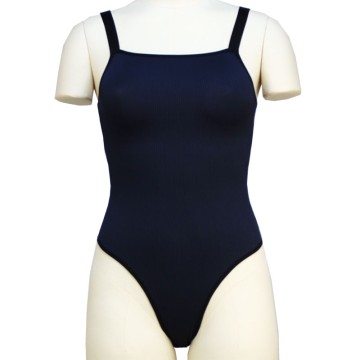 Suspender Bodycon Women Casual Clothes Sleeveless Rompers Solid Color One Piece Outfits Ribbed Cami Jumpsuit Thong Bodysuit