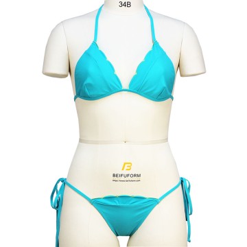 Sexy Brazilian String Bikini Bandeau Swimwear Beachwear Two Piece Triangle Tie Knot Ruched Micro Suit