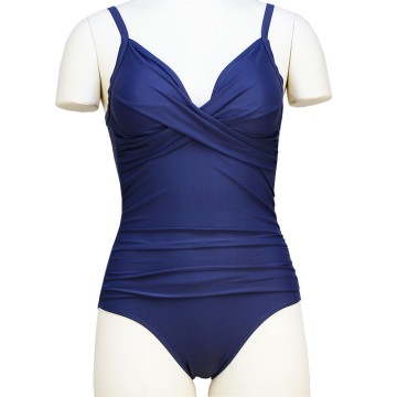 Push Up Swimsuit Tummy Control With Pad Ruched Bathing Suits Plus Size Swimwear Women V-NECK