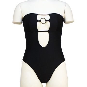 Bandeau Swimsuit Brazilian Bodysuit Hollow Out Women Sexy Tube Party Sexy Pole Dance Bodycon Club Dressy
