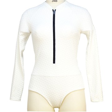 Breathable Snorkeling Surfing Swimming Long Sleeve Bikini Wetsuit Diving Suit Front Zipper Woman Fitting Triquetra