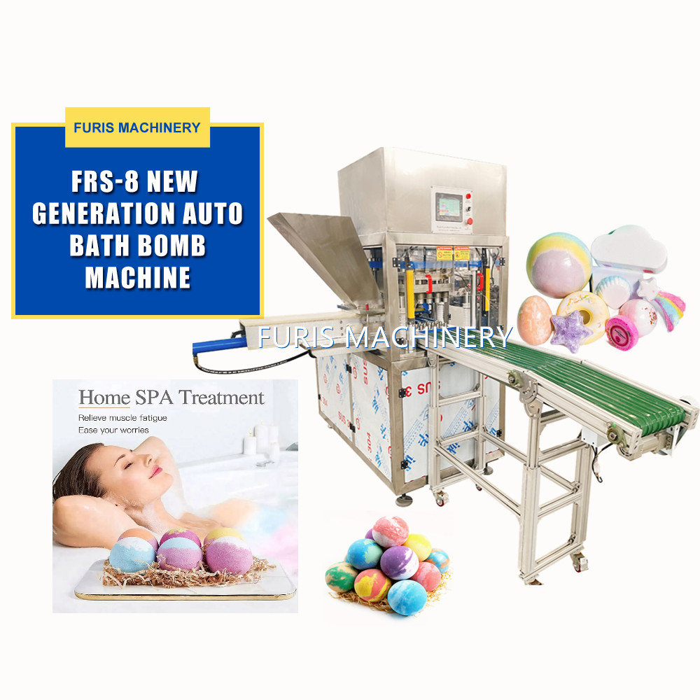 FRS-8 Double Color Semi Auto Full Auto Bath Bomb Press Machine With Put Toy
