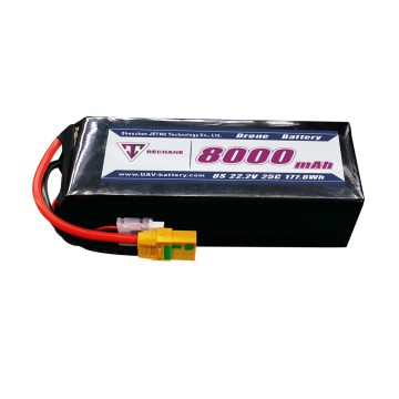 JENTC Lipo battery FPV 6s 8000mah 25c 22.2V drone semi-solid state battery Suitable for UAV batteries