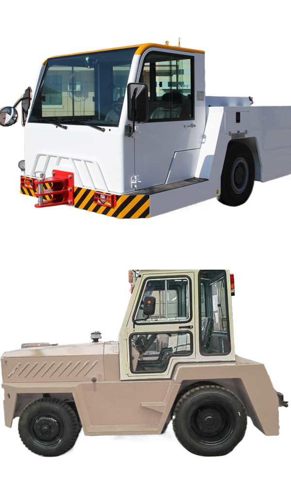 What is the function of an airport tow tractor?