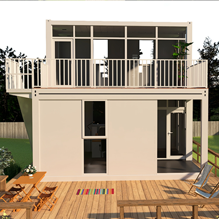 Prefabricated Windproof Fireproof Light Steel Flat Pack Container House with Shower Room