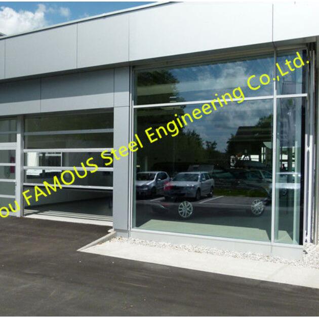 Aluminum Exterior Panel Folding Glass Facade Doors Sensor Glazing Doors For Car Showroom Use