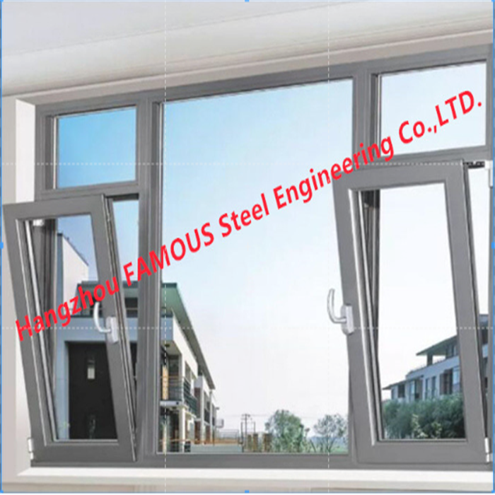Low-E 5mm+12A+5mm Double Tempered Clear Glass Awning Window with Operator Handle