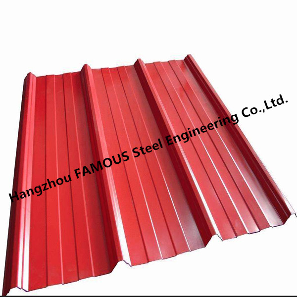 Customized Color Steel Cladding Roofing Sheets Sandwich Panel With 0.3 - 0.8mm Thickness