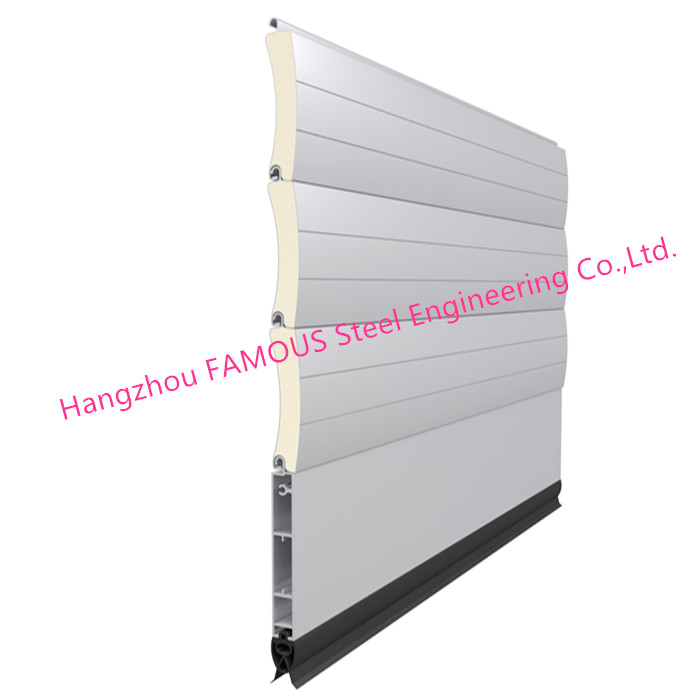 Lighter Aluminum Roll Up Doors Overhead Metal Doors Low Noise Heat Insulation Type