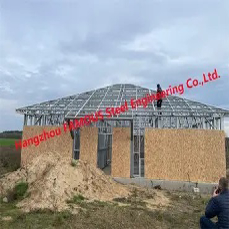 Economical Light Steel Structure Aluminum-Zinc Alloyed Steel Residential Modular Prefab House