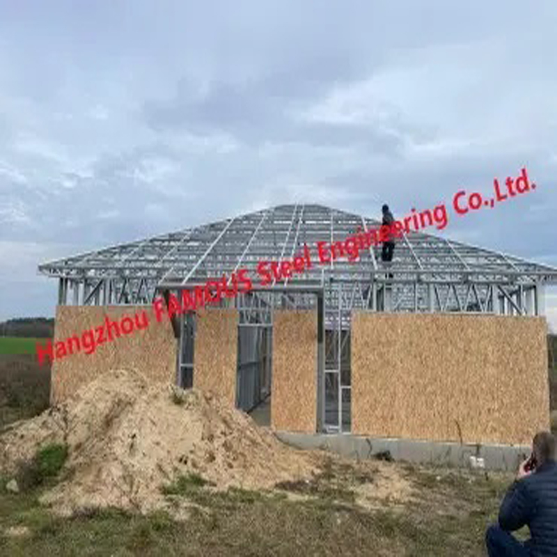 Fire-proof Door Light Steel Villa Luxury  Light Steel Villa Keel Prefabricated House Home