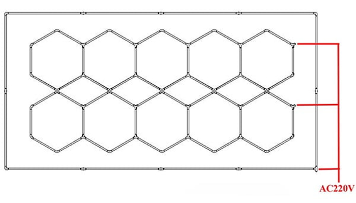 Hex LED lights Circuit Diagram-3qmz