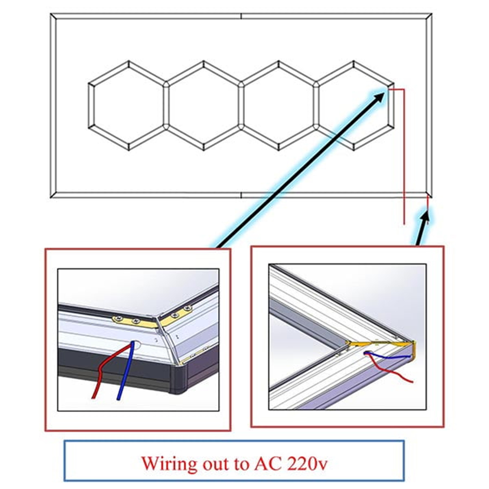 ZT5058 Hexagon Lighting & Honeycomb Light Garage-6e2d