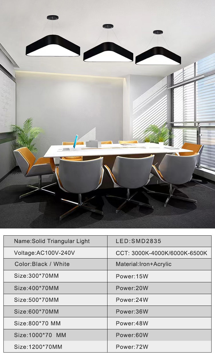 Solid Triangular Light for office workshop light (1)phi