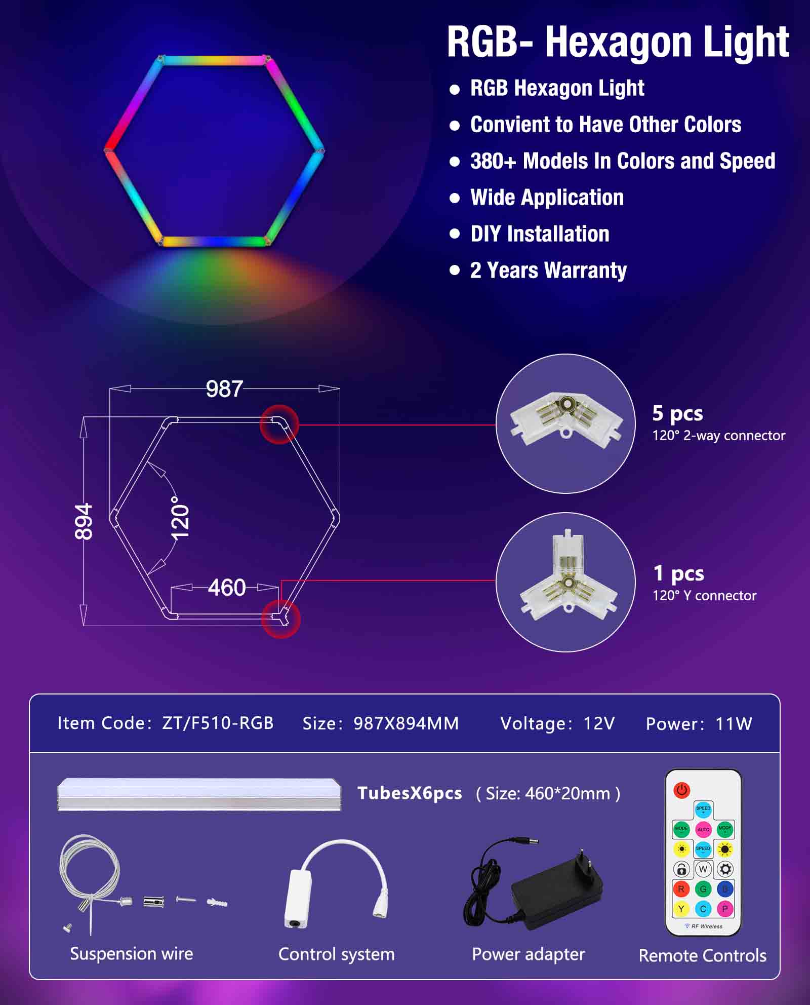 color light hexagonz4t