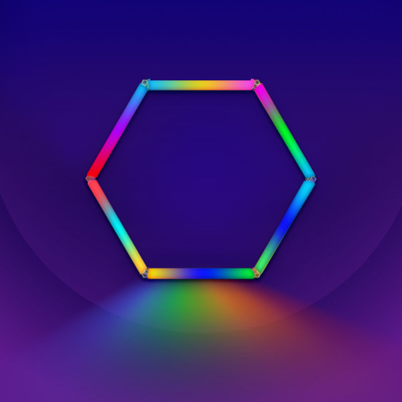 RGB Шестиугольник Света Одиночный Гекс Для Гаража Изменил Цвет Привел Свет Бар