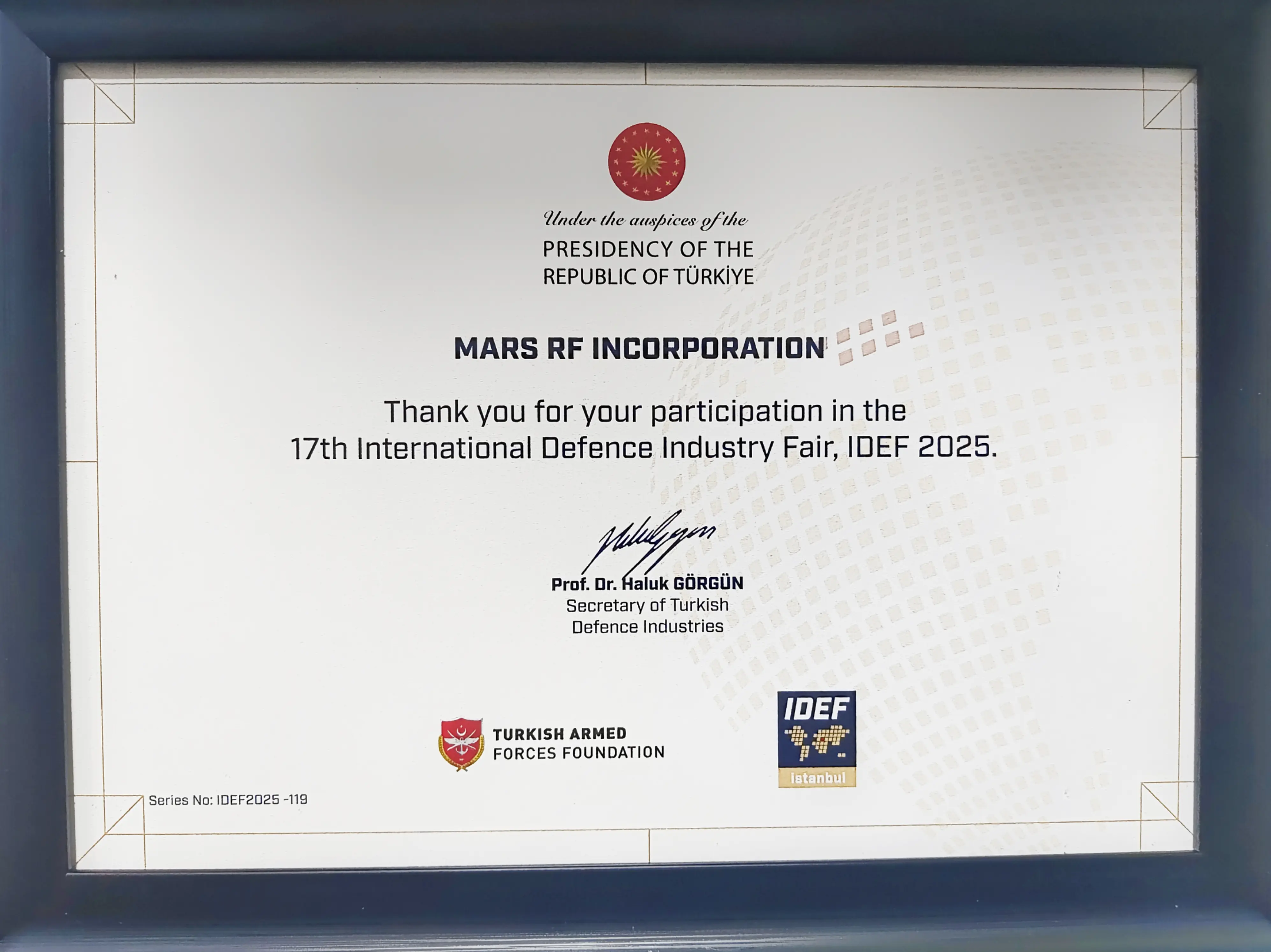 Mars RF Thanks Global Partners for Joining in the Brilliant Journey of IDEF 2025