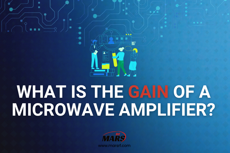 What is the gain of a microwave amplifier?