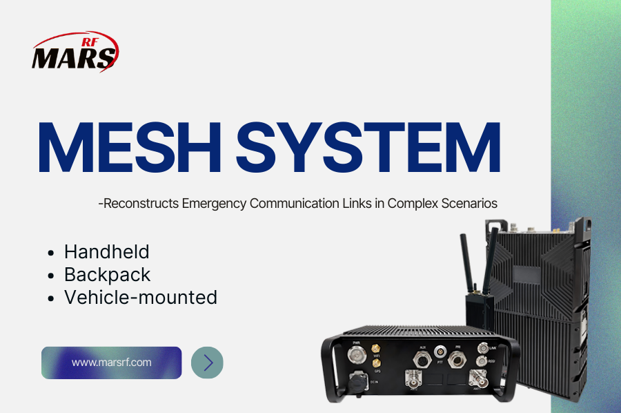 Mars RF's Mesh System Reconstructs Emergency Communication Links in Complex Scenarios