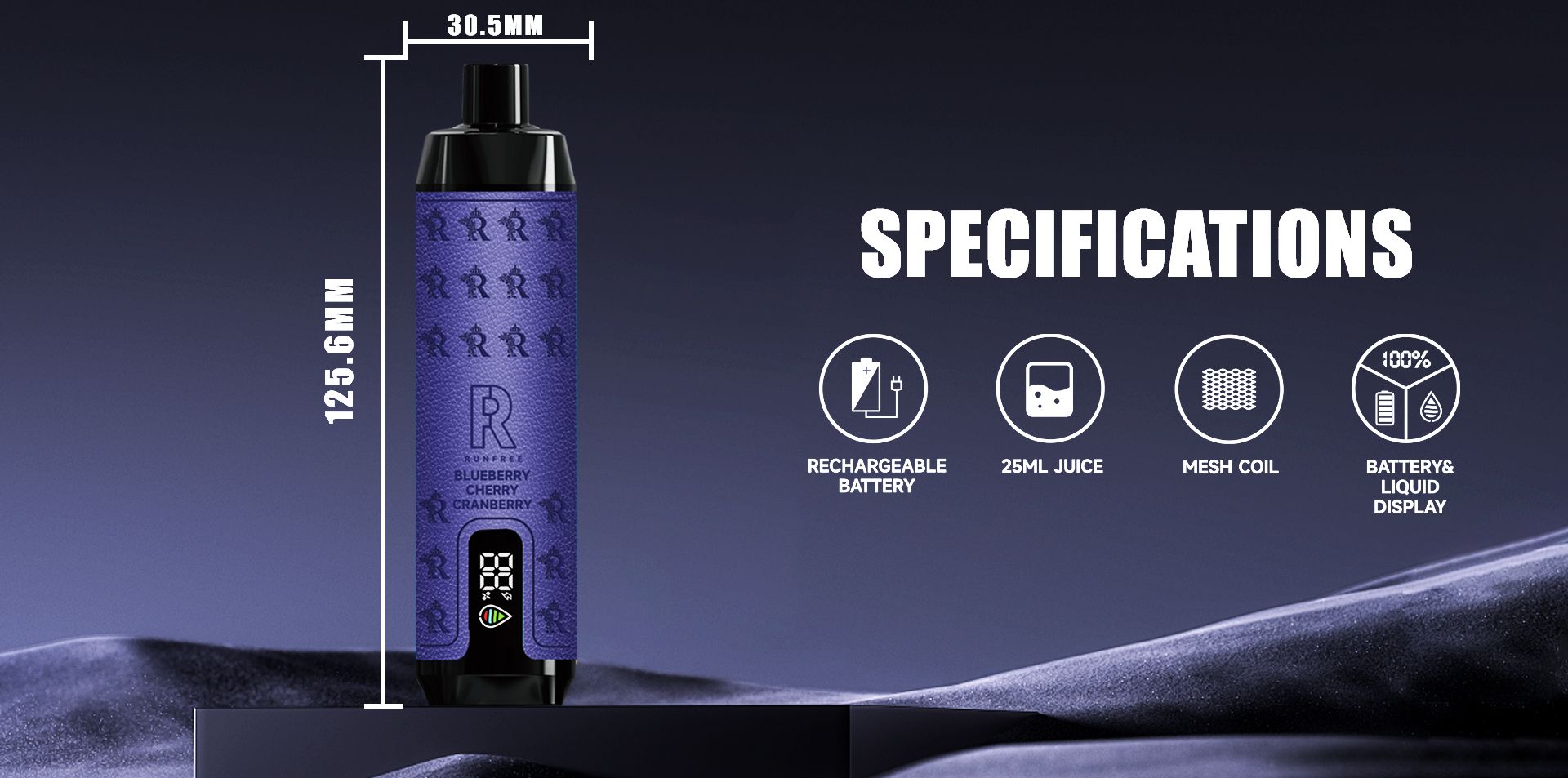 Paru-paru Merokok 15000 Puff Vape Sekali Pakai Dengan Tampilan Layar (3)1qr