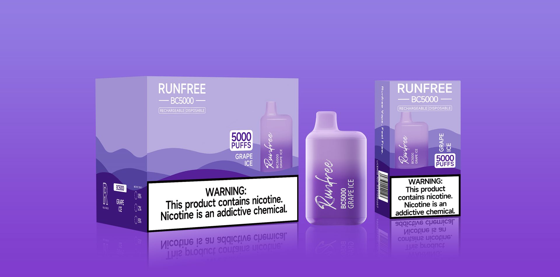 Venda quente Runfree BC5000 Puffs Vape descartável recarregável (7)lui