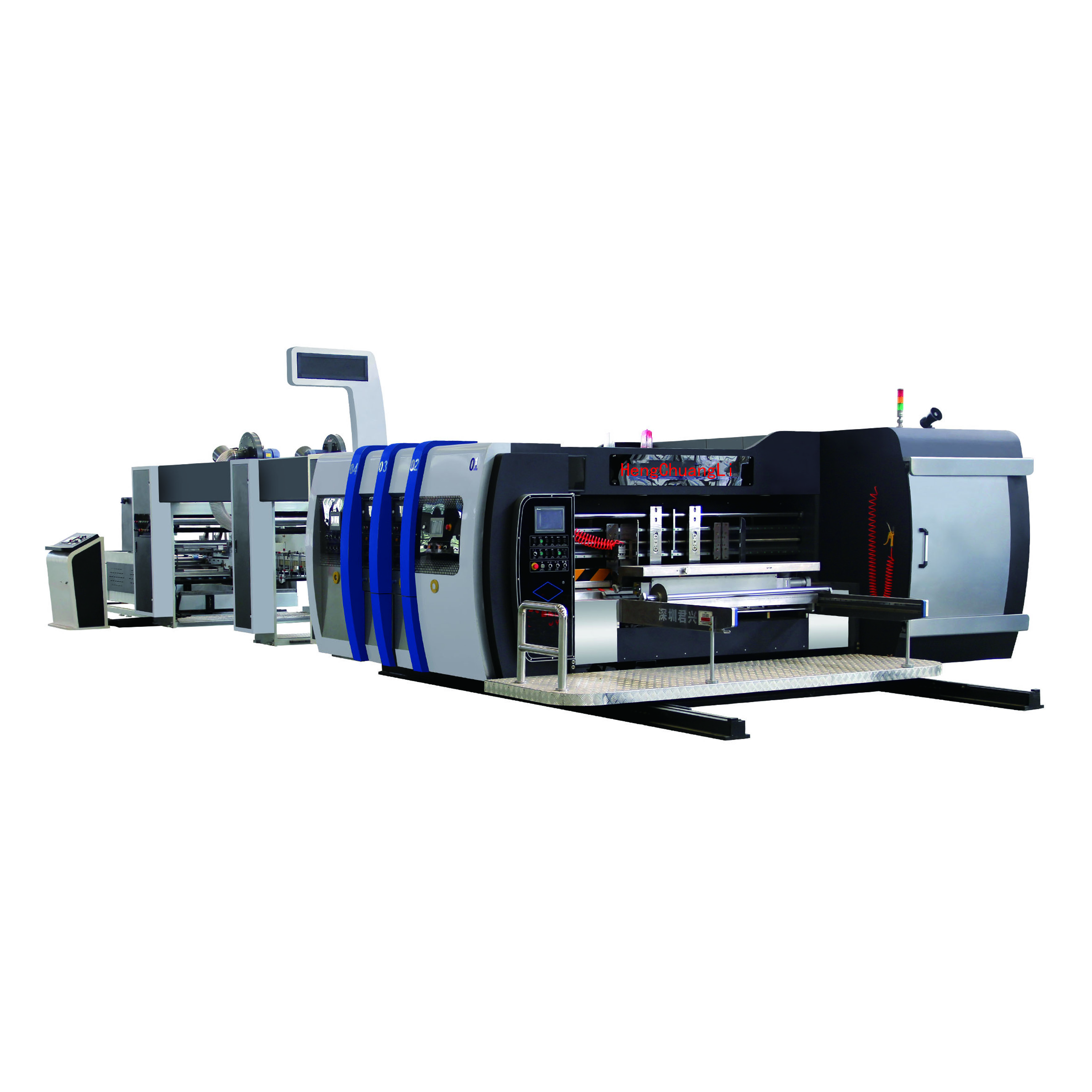 High speed corrugated box production line
