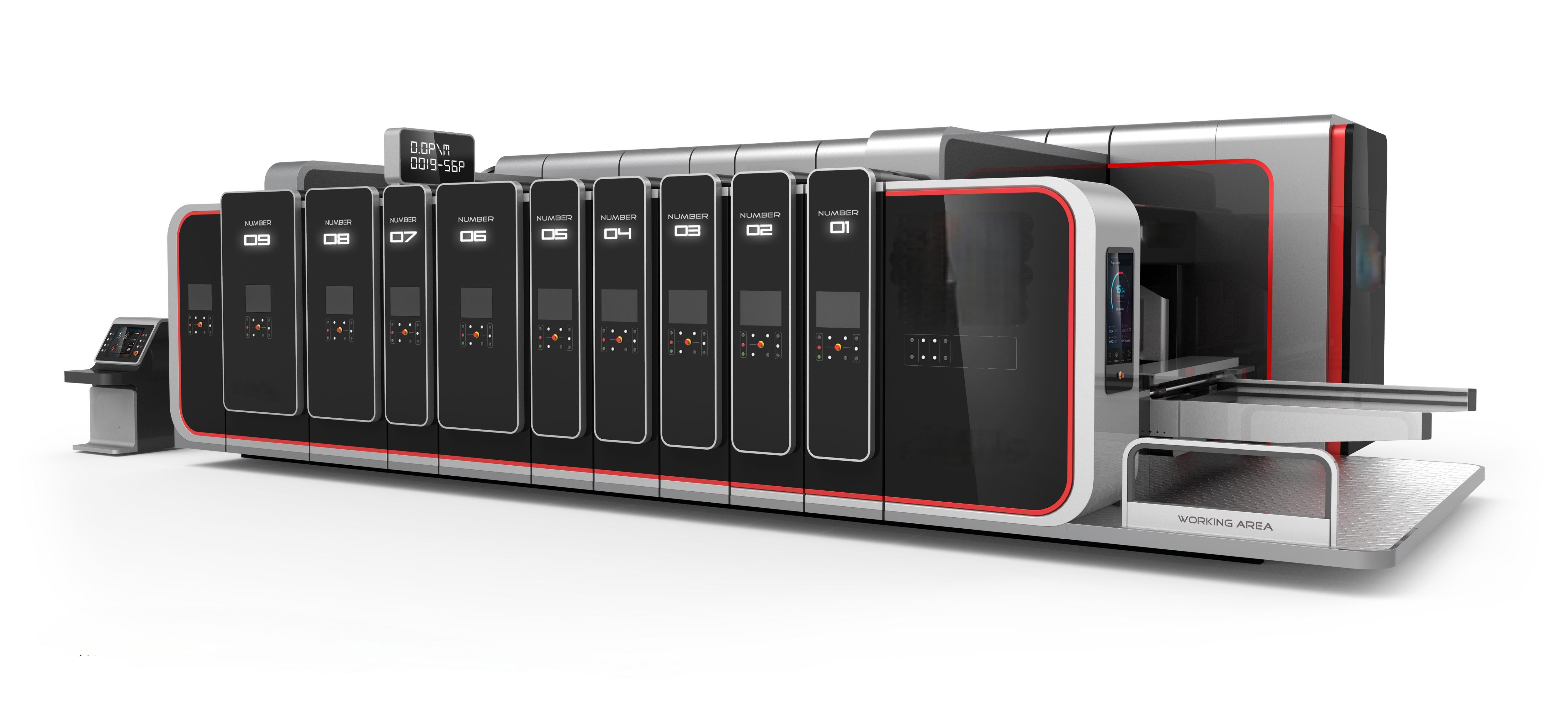 HCL-Fully servo-controlled high-definition printing, glazing, drying, slotting and die-cutting machine