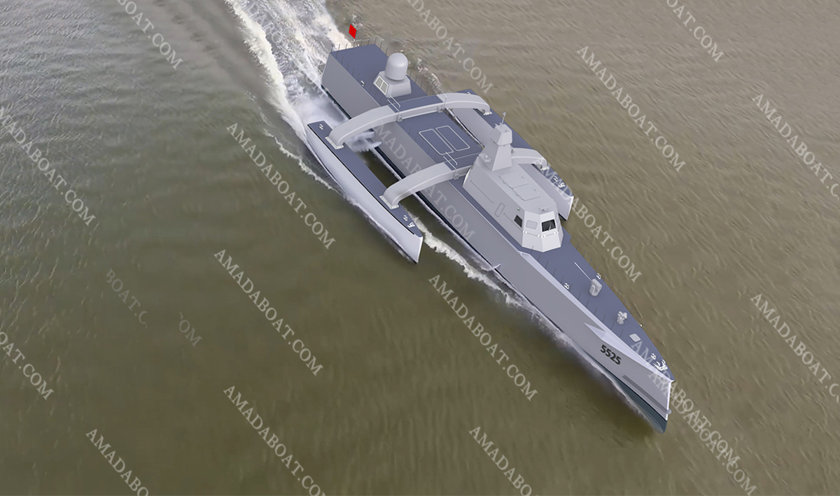 USV 5525 大型三体隐身猎潜艇