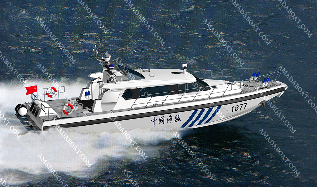 1877b 玻璃钢海监执法快艇