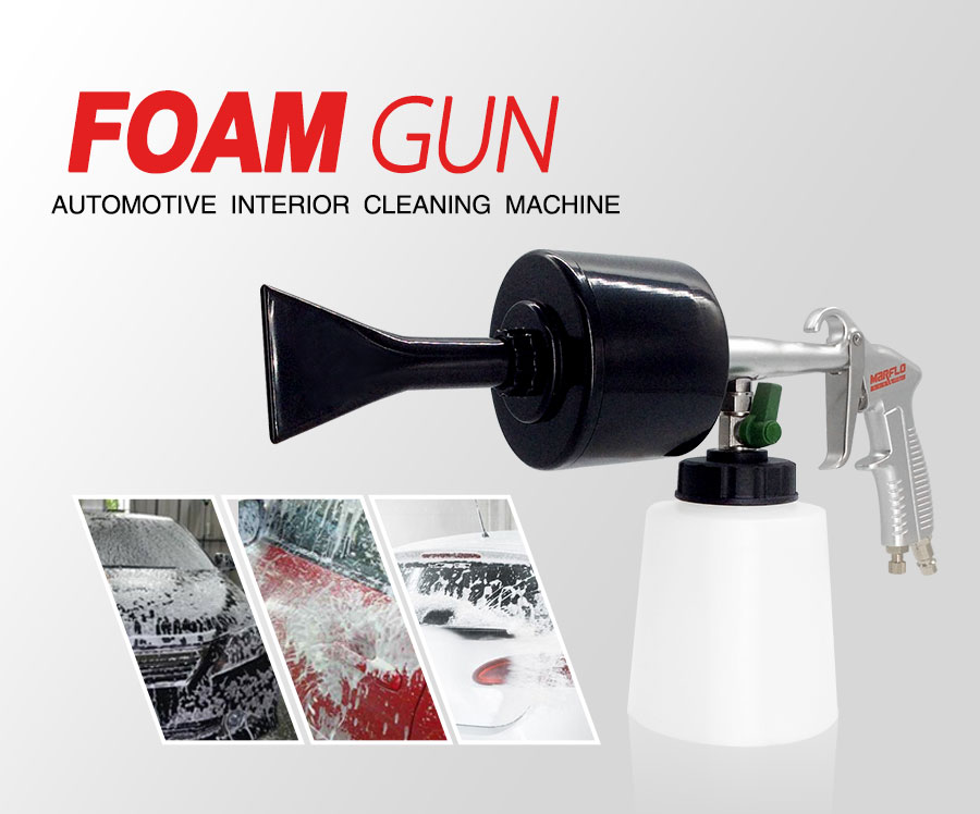 How to use water spray guns to clean a car's body?