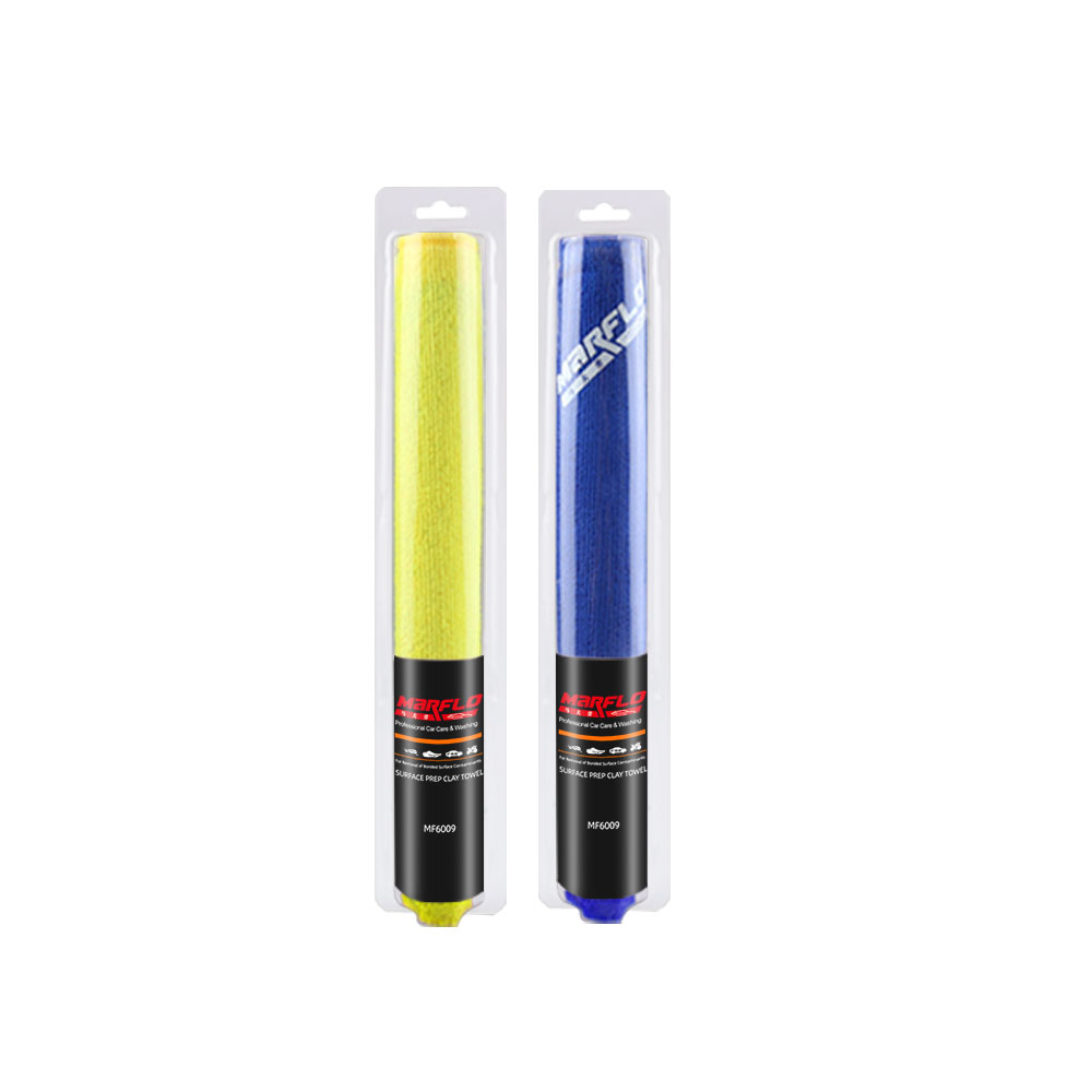BT-6009M Medium Yellow Blue Clay Towel For Car Detailing
