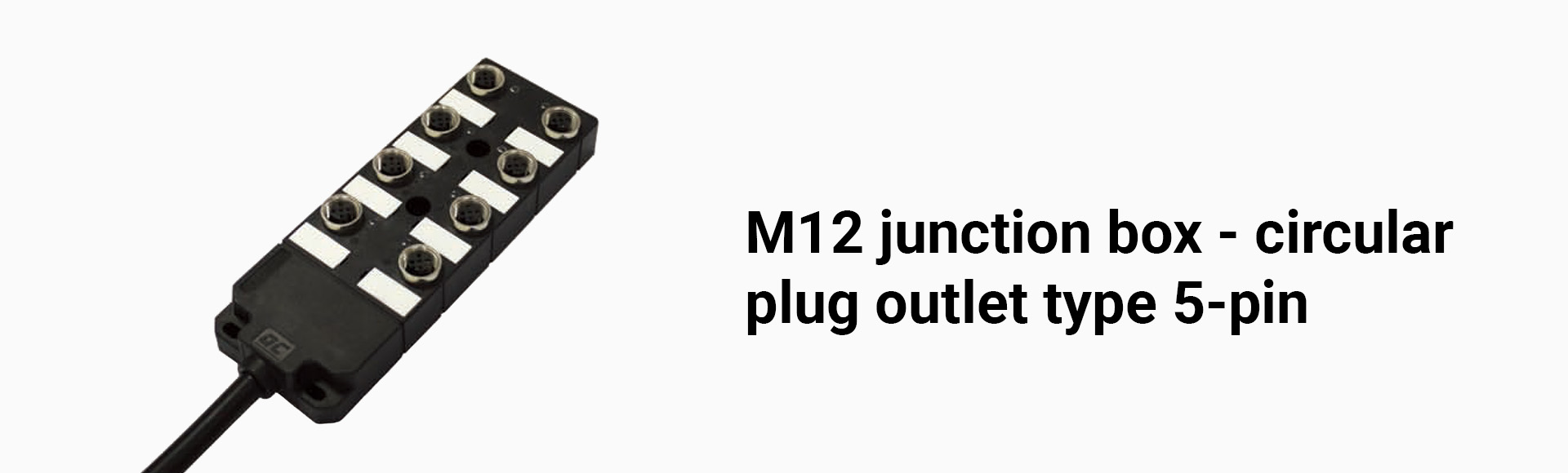 Caixa de junção M12 - tomada circular de 5 pinos