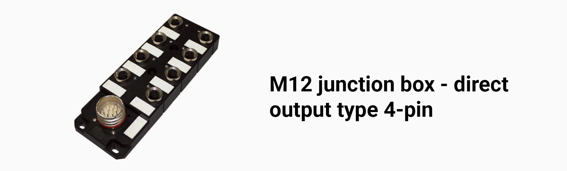 Caixa de junção M12 - tipo de saída direta com 4 pinos
