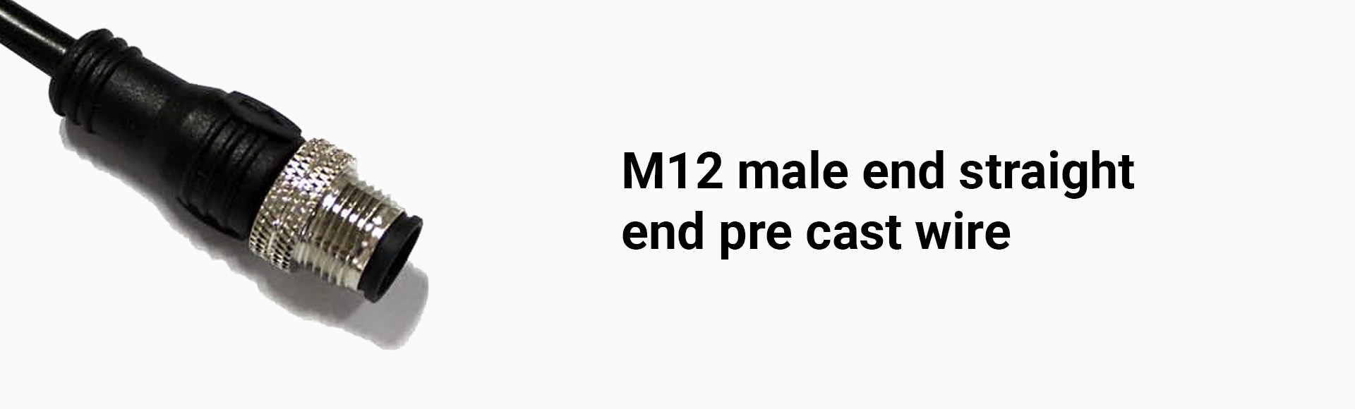 M12 male end straight end pre cast wireabx