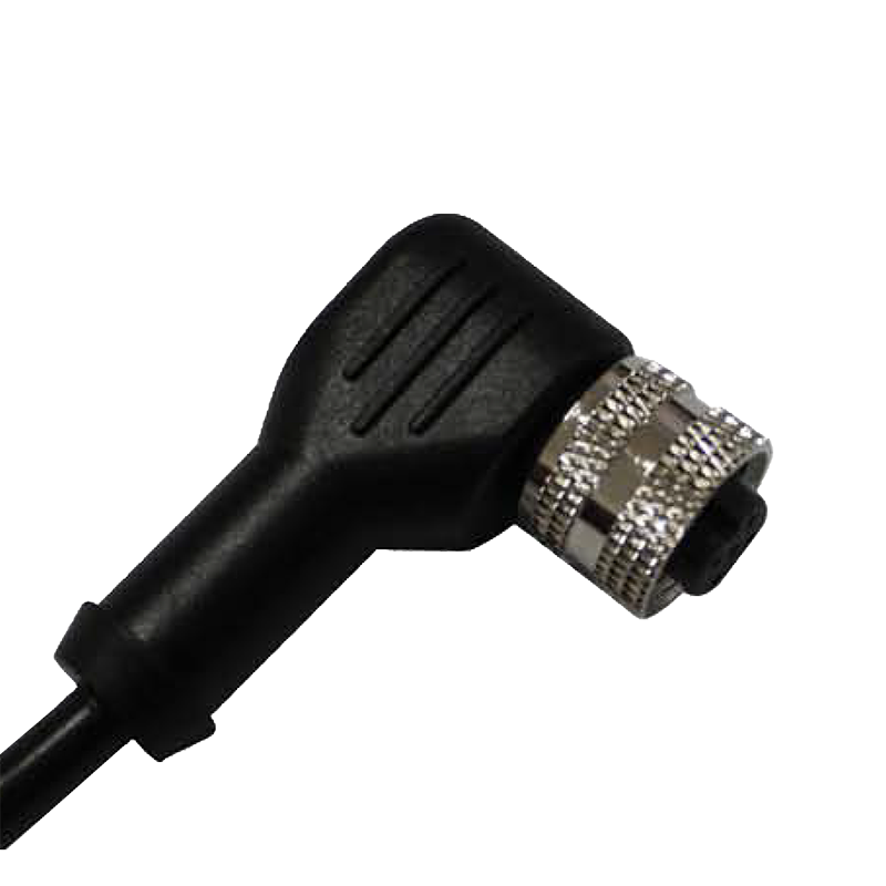Codo macho M12 con extremo de alambre prefabricado