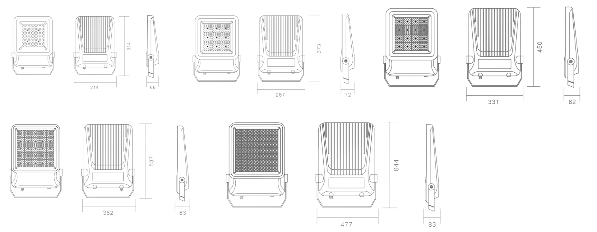 Ceramic Substrate COB SMT light source Floodlight size